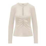 Isabel Marant Dorine Top - Stilren och Trendig Beige, Dam