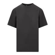 Armarium Svart T-shirt, Korta ärmar, Avslappnad passform Black, Dam