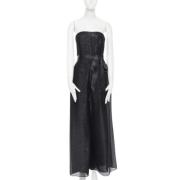 Oscar De La Renta Pre-owned Pre-owned Silke toppar Black, Dam