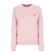 Maison Kitsuné Rosa Fox Head Sweatshirt Pink, Dam