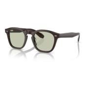 Oliver Peoples Mörkbrun/Ljusgrön Glasögonbåge Brown, Unisex