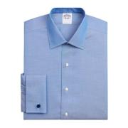 Brooks Brothers Blå Regular Fit Non-Iron Stretch Supima Bomull Pinpoin...