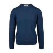 Roy Roger's Blå Merinoull Crew-Neck Sweater Blue, Herr