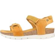 Panama Jack Stiliga platta sandaler för kvinnor Yellow, Dam