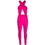 Andamane Fuchsia Öppen Rygg Jumpsuit Pink, Dam