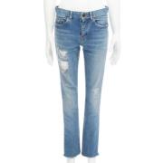 Saint Laurent Vintage Pre-owned Bomull jeans Blue, Dam