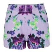Kenzo Glycine Tryckt Mini Shorts Purple, Dam