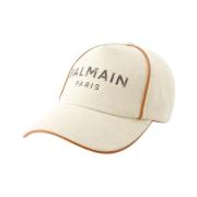 Balmain B-Army Piping Keps - Beige Bomull Beige, Unisex