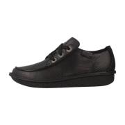 Clarks Laced Shoes Black, Dam