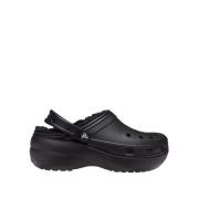 Crocs Mysiga och stiliga klassiska plattformsandaler Black, Dam