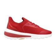 Geox Stiliga Casual Sneakers för Kvinnor Red, Dam