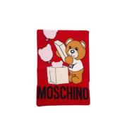 Moschino Teddy Halsduk - Array - Stor Red, Dam