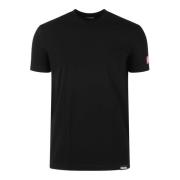Dsquared2 Icon Color Stretch Bomull T-Shirt Black, Herr