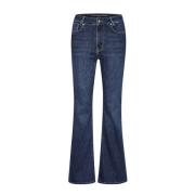 My Essential Wardrobe Dekota High Bootcut Jeans - Mörkblå Tvätt Blue, ...