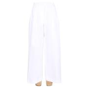 Aspesi Wide LEG Trousers White, Dam