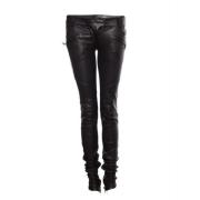 Balmain Pre-owned lädercyklistbyxor Black, Dam