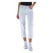 Fracomina Cropped Jeans White, Dam