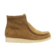 Clarks Originals Wallabee Hi Tan Wlined Skor Beige, Dam