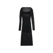Helmut Lang Midi Dress Black, Dam