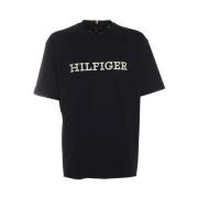 Tommy Hilfiger Blå T-shirt med maxi logo Black, Herr