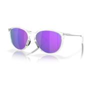 Oakley Vit Transparent Solglasögon med Prizm Lila White, Dam