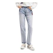 Desigual Straight Jeans Blue, Dam