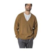 Covert V-neck Knitwear Beige, Herr