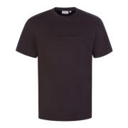 Calvin Klein Svart bomull T-shirt med tonal logotyp Black, Herr