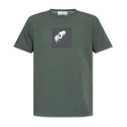 Stone Island T-shirt med logotryck Green, Herr