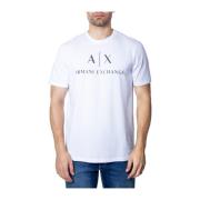 Armani Exchange Herr Bomull T-shirt Kollektion White, Herr