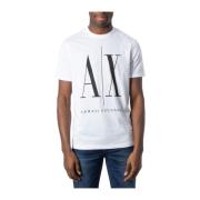 Armani Exchange Stilig Logo AX T-shirt för män White, Herr