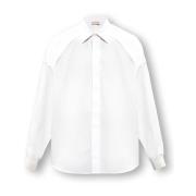 Alexander McQueen Skjorta med dold knappslå White, Herr