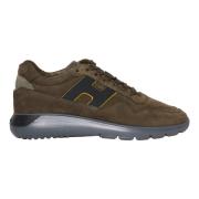 Hogan Skogsgrön Nubuck Interactive3 Sneakers Brown, Herr