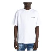 Balenciaga Vit Logotyp T-shirt Kollektion White, Herr