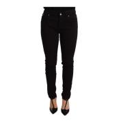 Dolce & Gabbana Svarta Slim Fit Stretch Jeans Black, Dam