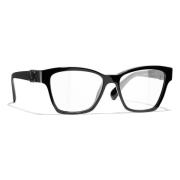 Chanel Svart Optisk Ram Stilfullt Must-Have Black, Dam