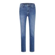 My Essential Wardrobe Klassiska blå tvätt straight fit jeans Blue, Dam