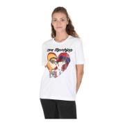 Love Moschino Vit Bomull T-Shirt White, Dam