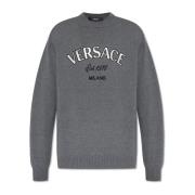 Versace Tröja med logotyp Gray, Herr