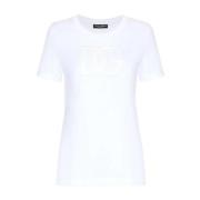 Dolce & Gabbana Optisk Vit T-Shirt White, Dam