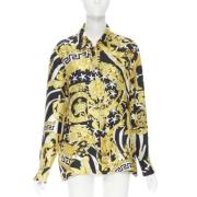 Versace Pre-owned Pre-owned Silke toppar Yellow, Dam
