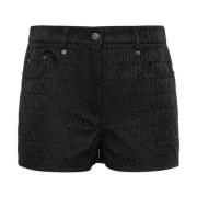 Moschino Svarta Logo Jacquard Shorts Black, Dam