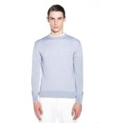 Eleventy Fw23 Crewneck Sweater Blue, Herr