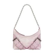 Givenchy Rosa Läder Väska med Graverade Metallspännen Pink, Dam