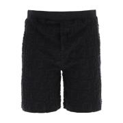 Fendi Logo Bomullsshorts Black, Herr