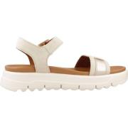 Geox Flat Sandals Beige, Dam