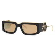 Philipp Plein Pp119M-700G Shiny Black Solglasögon Black, Unisex