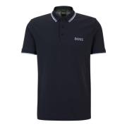 Hugo Boss Premium Kvalitet Golf Polo Tröja Blue, Herr