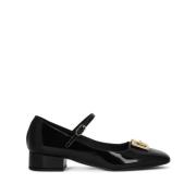 Dolce & Gabbana Svarta lack Mary Jane skor Black, Dam