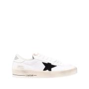 Golden Goose Vita Lädersneakers med Snörning White, Herr